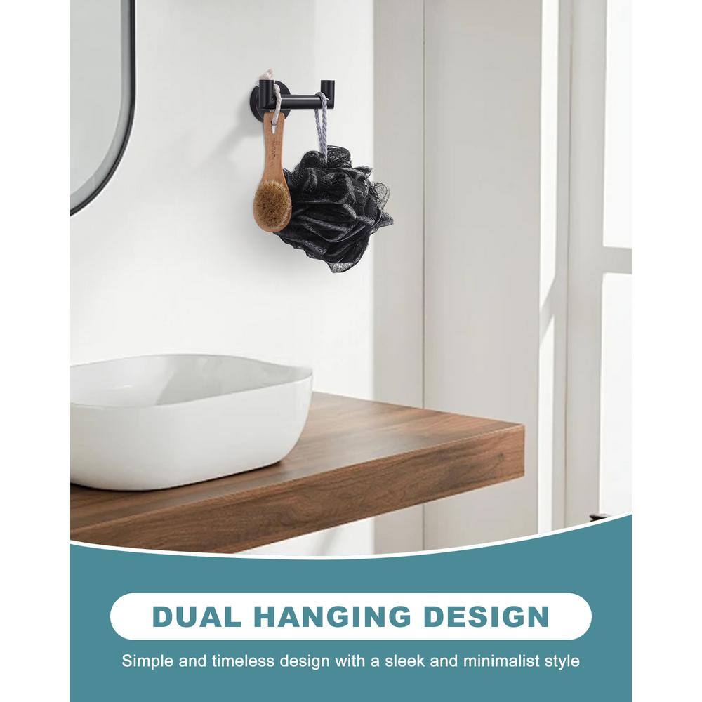 Oil Rubbed Bronze Double J-Hook Wall Mounted Towel Hook