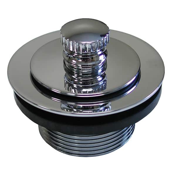 JONES STEPHENS 1-1/2 in. Friction Lift Bath Tub Drain with 1-7/8 in. O.D. Coarse Threads, Polished Stainless