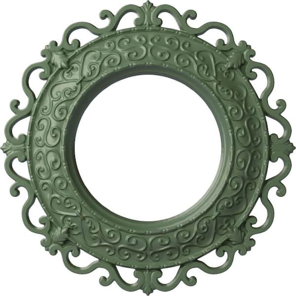 Ekena Millwork 1-1/8" x 13-1/4" x 13-1/4" Polyurethane Orrington Ceiling, Hand-Painted Athenian Green