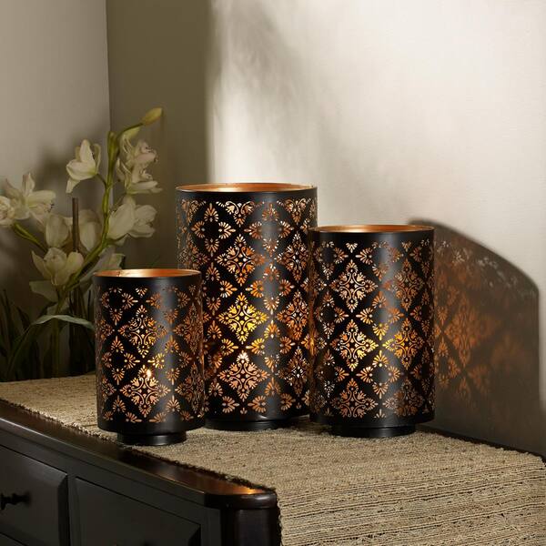 Elements Square Metal Luminaries (Set of 3)