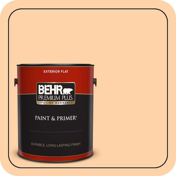 BEHR PREMIUM PLUS 1 gal. #P220-3 Tropical Fruit Flat Exterior Paint & Primer
