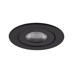 Lotos 6 in. Round Adjustable Tunable CCT New Construction/Remodel Can less Black Integrated LED Recessed Light Kit