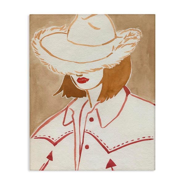 Western Fashion Woman by Grace Popp Unframed People Graphic Art Print 20 in. x 16 in.