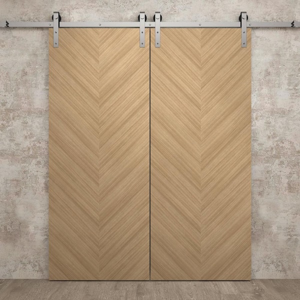 Sartodoors 36 in. x 84 in. Natural Oak Color Solid Wood Interior
