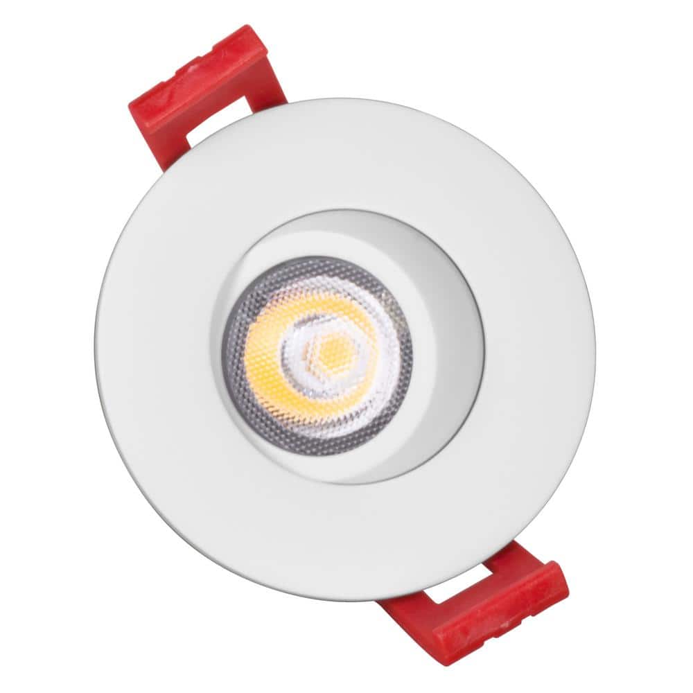 White Aluminum 2-Inch LED Gimbal Recessed Downlight