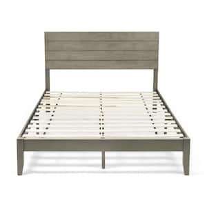 Edgecombe Grey Queen Bed Frame with Headboard