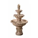 Ibiza 45 in. Resin Tiered Outdoor Fountain