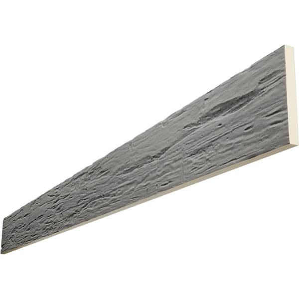 Ekena Millwork Endurathane 1 in. H x 8 in. W x 6 ft. L Hand Hewn Seashell Faux Wood Beam Plank