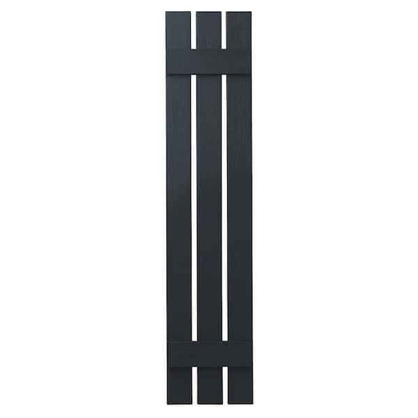 Ply Gem 12 in. x 47 in. Polypropylene 3-Board Open Board and Batten Shutters Pair in Dark Spruce