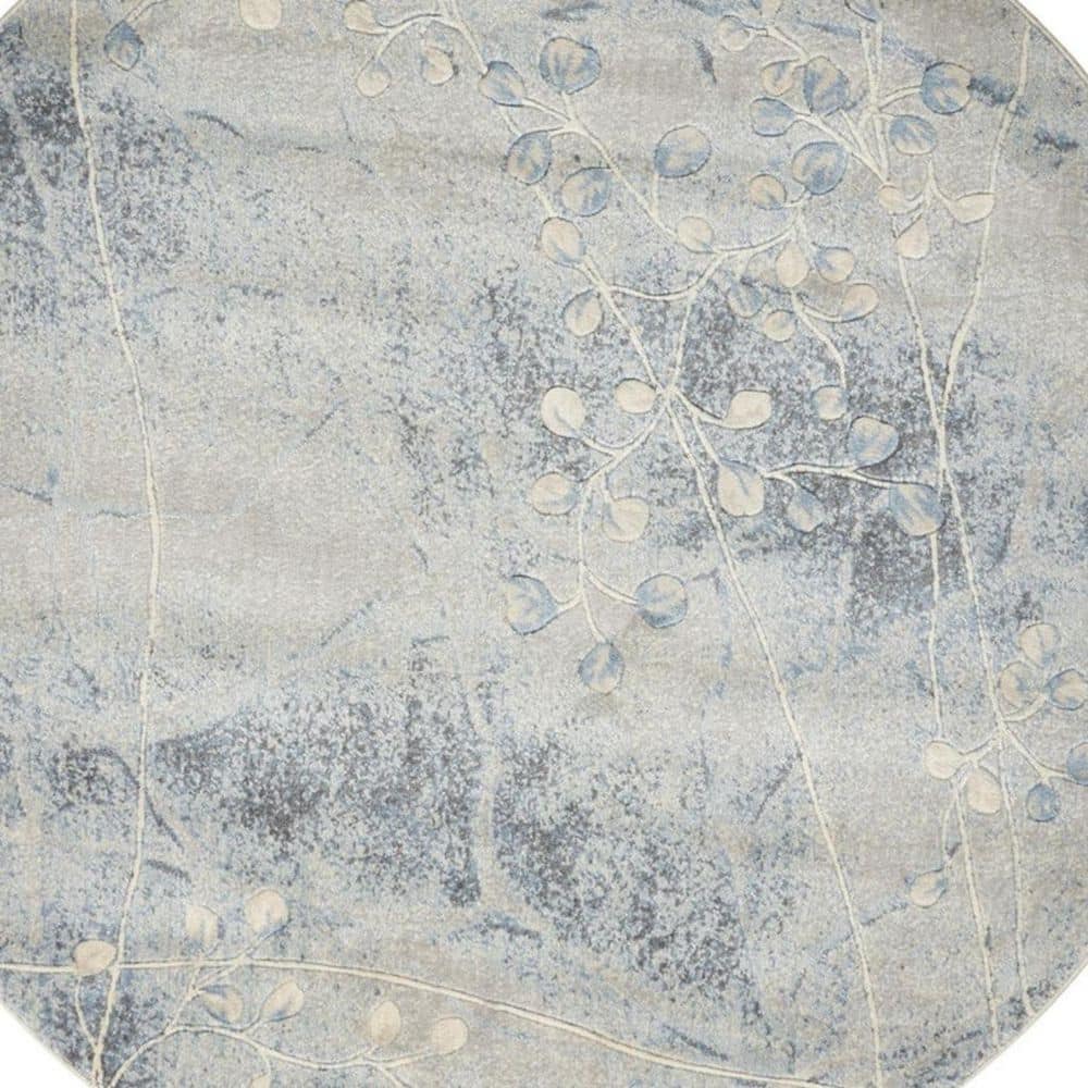 6' Round Blue Floral Washable Area Rug Runner Rug price history on PriceWatchPro