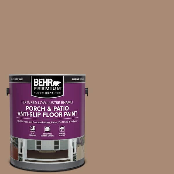 BEHR PREMIUM 1 gal. #N240-5 Rodeo Tan Textured Low-Lustre Enamel Interior/Exterior Porch and Patio Anti-Slip Floor Paint