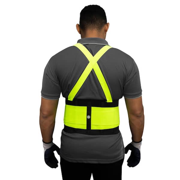 GE XL Back Support Belt in Hi-Vis Yellow-GR542XL GR542XL - The