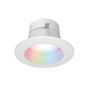 Color and Tunable White 65W Equivalent 4 inch Integrated LED Dimmable Smart Wi-Fi Wiz Connected Remodel Downlight Kit