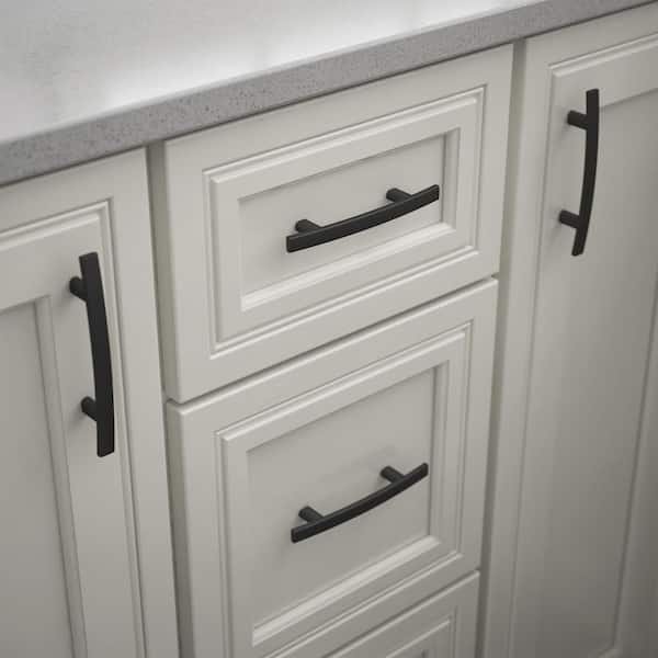 10-Pack Arched 3 in. (76 mm) Modern Matte Black Cabinet Drawer Pulls