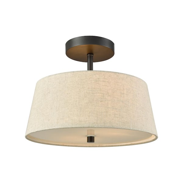 Thomas Lighting Morgan 2-Light Oil Rubbed Bronze Semi-Flushmount