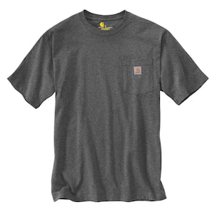 Carhartt Men's Tall Large Carbon Heather Cotton/Polyester Short-Sleeve ...