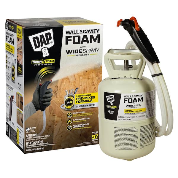 DAP Touch 'N Foam Wall and Cavity Low-GWP 10.5 lb. Spray Foam Sealant Kit  7565000351 - The Home Depot