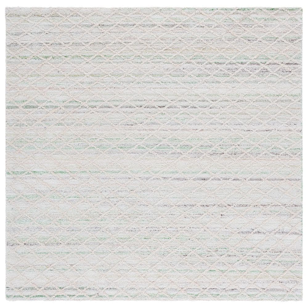 Abstract 6 ft. x 6 ft. Green/Ivory Geometric Diamonds square Area Rug price history on PriceWatchPro