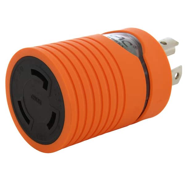 Unbranded Locking Adapter NEMA L14-30P 30Amp 125/250Volt 4Prong Locking Plug to L5-30R 3Prong 30Amp Locking Female Connector