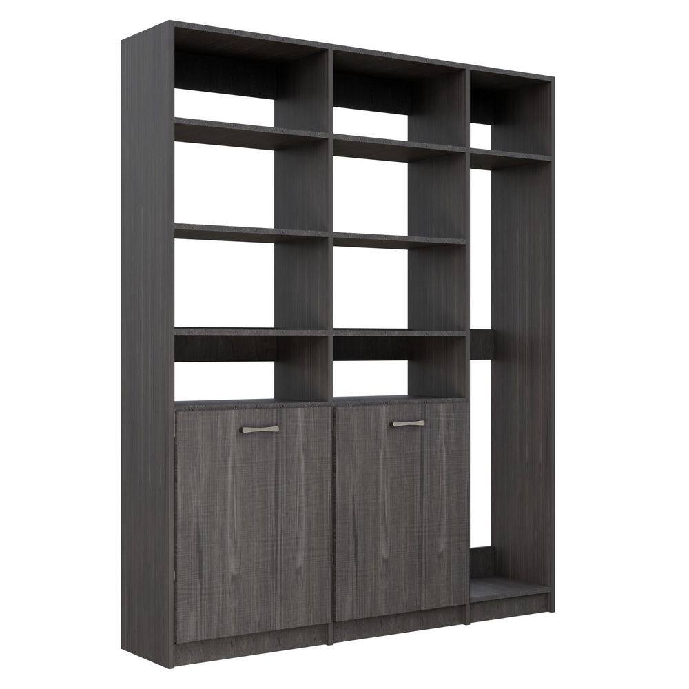 Alto Laundry Room 63 in. W Grey 2-Shelf Tower with Hamper and Utility Tower 13-Shelf Wood Closet System price history on PriceWatchPro