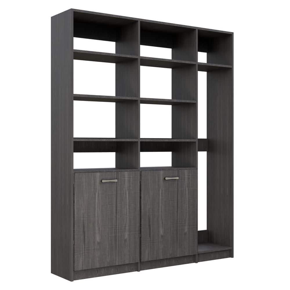 Alto Laundry Room 87 in. W Grey 2-Shelf Tower with Hamper and Utility Tower 13-Shelf Wood Closet System price history on PriceWatchPro