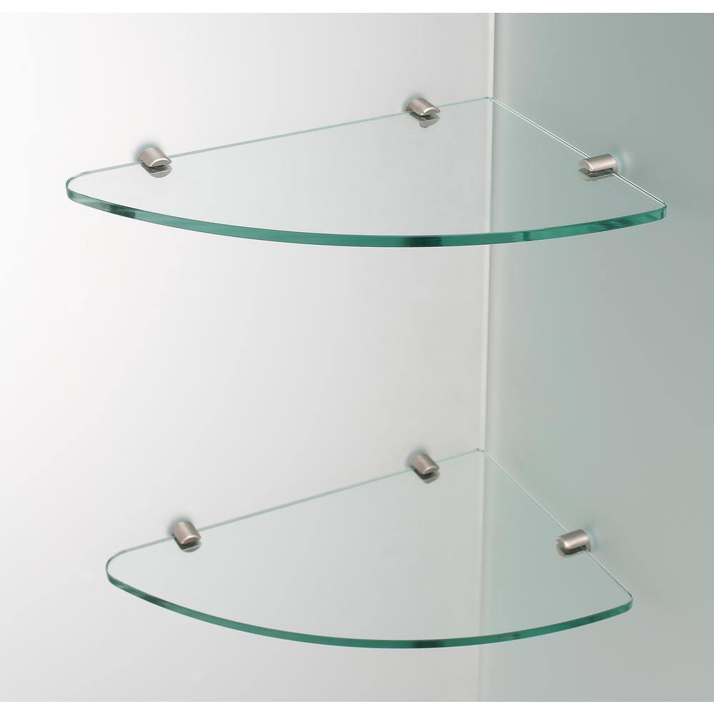 Belmore GS 72" Frosted Glass Frameless Hinged Shower Door in Stainless Steel