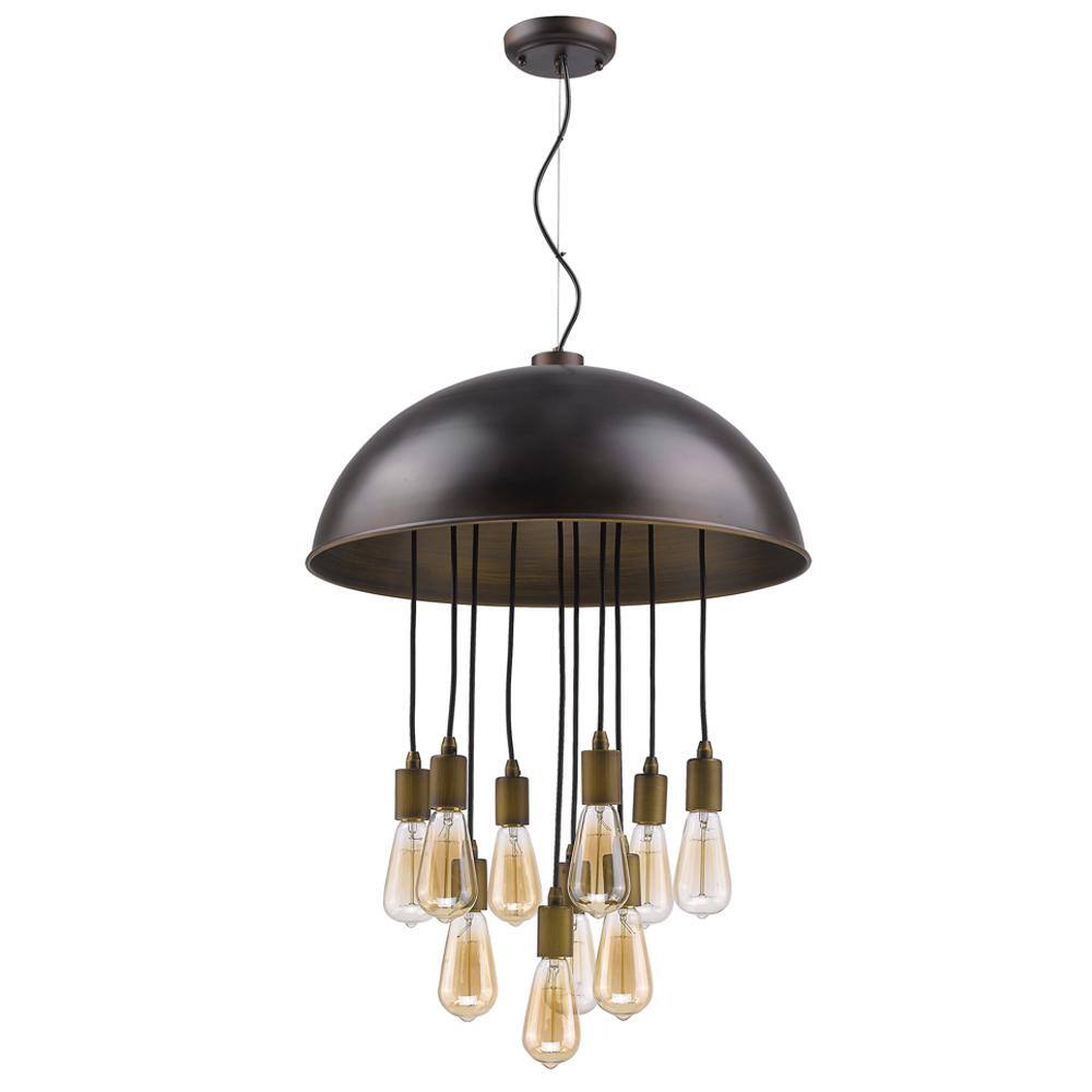 Keough 26.5" Bronze Glass Globe Pendant Light