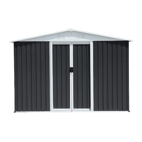 Metal Shed with 12 ft. W x 10 ft. D Windows, Vents and Double Door 120 sq. ft.