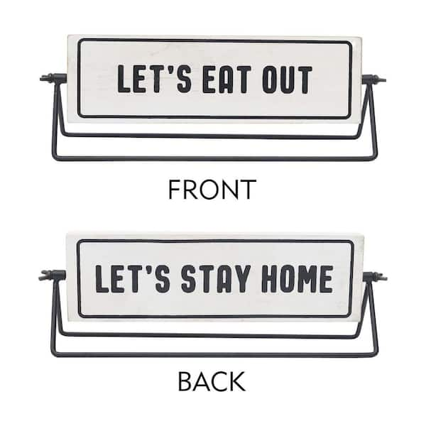 Funny Kitchen signs-wall decor-would eat here again sign-shelf