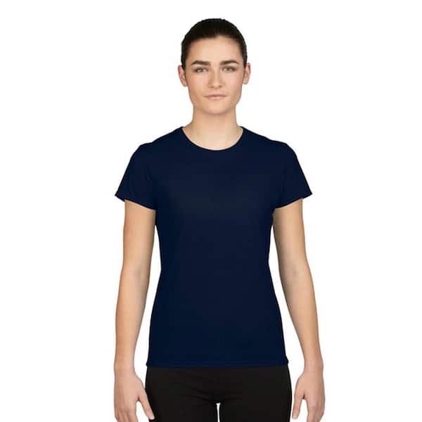 GILDAN Missy Fit Women's X-Small Short Sleeve T-Shirt in Navy (12-Pack) 12 x 42000LADIES-XS-NAVYSHIRT - The Home Depot