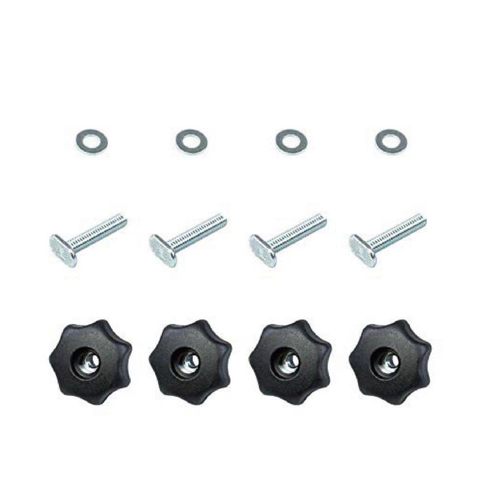 POWERTEC T-Track Knob Kit with Star 1/4 in. -20 Threaded Knobs, Bolts and  Washers for Woodworking Jigs and Fixtures (Set of 4) 71484 The Home Depot