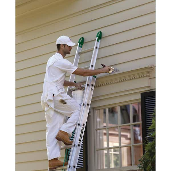 Louisville Ladder 24-Foot Fiberglass Extension Ladder - 300lb Load Capacity