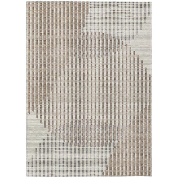 Chantille Machine Washable Indoor/Outdoor Abstract ACN1001 Beige 8 ft. x 10 ft. Area Rug