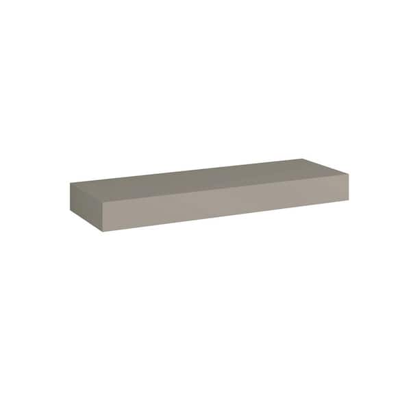 Hampton Bay Courtland 30 in. W x 10 in. D x 3 in. H Assembled Shaker Floating Shelf Kitchen Cabinet in Sterling Gray