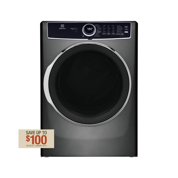 Electrolux 8 cu. ft. Titanium Front Load Perfect Steam Gas Dryer with