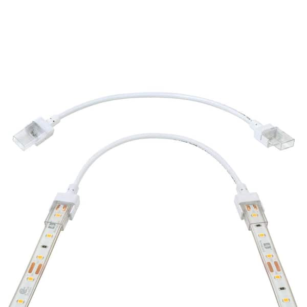 Armacost Lighting White/Single Color IP67 Outdoor Tape to Tape Connector Cord (2-Pack)