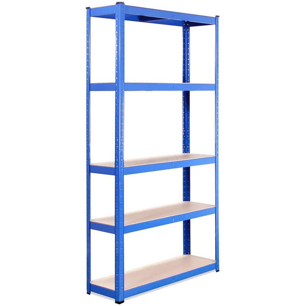 Blue 5Tier Metal Garage Storage Shelving Unit (35 in. W x 71 in. H x