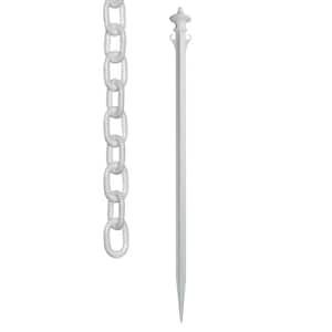 White Colonial Pole and Chain Kit