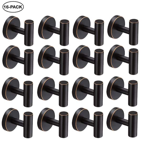 Knob Hooks Robe/Towel Hook 2.25 in Bronze 16-Pack