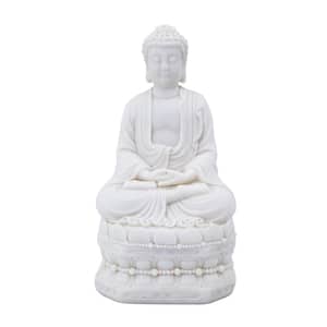 White Clear Resin, Stone Power Buddha Sculpture