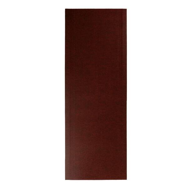 Custom Tracker Indoor/Outdoor Hallway Runner Rug 3 ft. W x 5 ft. L Burgundy Polyester Garage Flooring