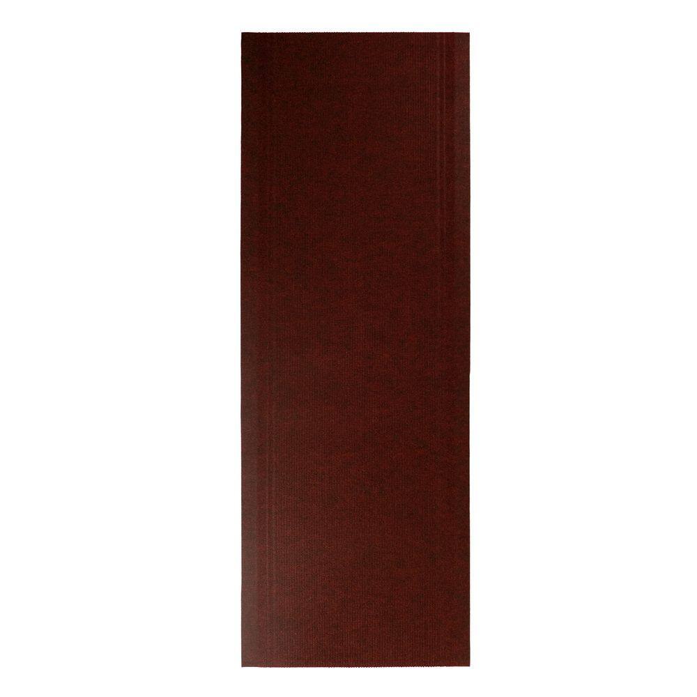 Custom Tracker Indoor/Outdoor Hallway Runner Rug 3 ft. W x 31 ft. L Burgundy Polyester Garage Flooring price history on PriceWatchPro