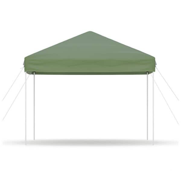 10 ft. x 10 ft. Instant Pop Up Canopy Tent Sun Shelter in Green with Adjustable Height & Portable Bag