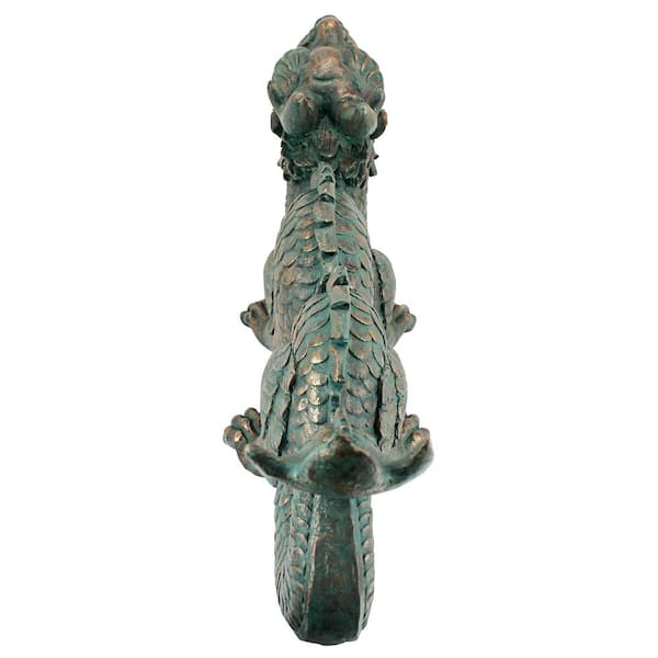 Zaer Ltd. 4.5ft Tall Large Metal Dragon Statue Decoration (for Outdoor or  Indoor use) (Tail Laying on Side)
