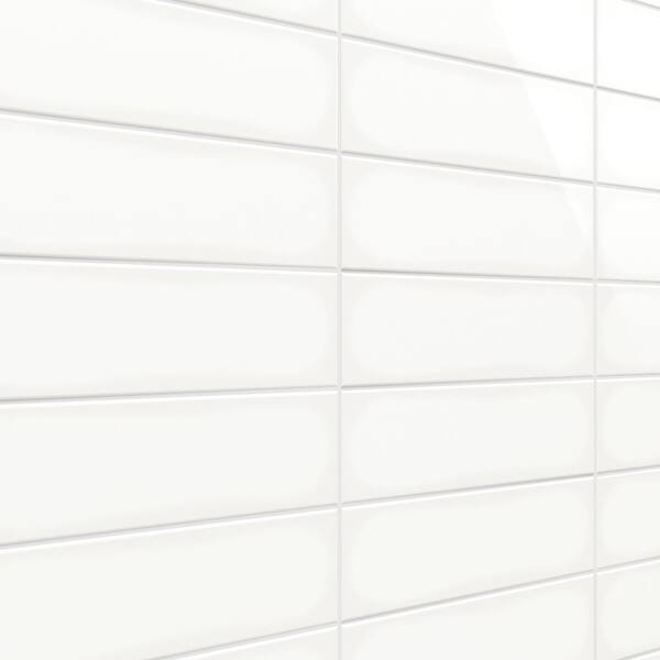 Ivy Hill Tile Remington White 3.93 in. x 11.81 in. Polished