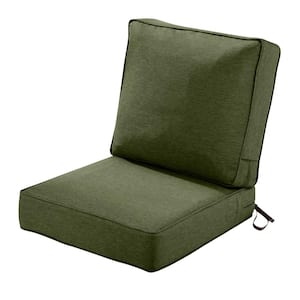 25 in. W x 25 in. D x 5 in. T (Seat) 25 in. W x 22 in. H x 4 in. T (Back) Outdoor Lounge Cushion Set in Heather Fern