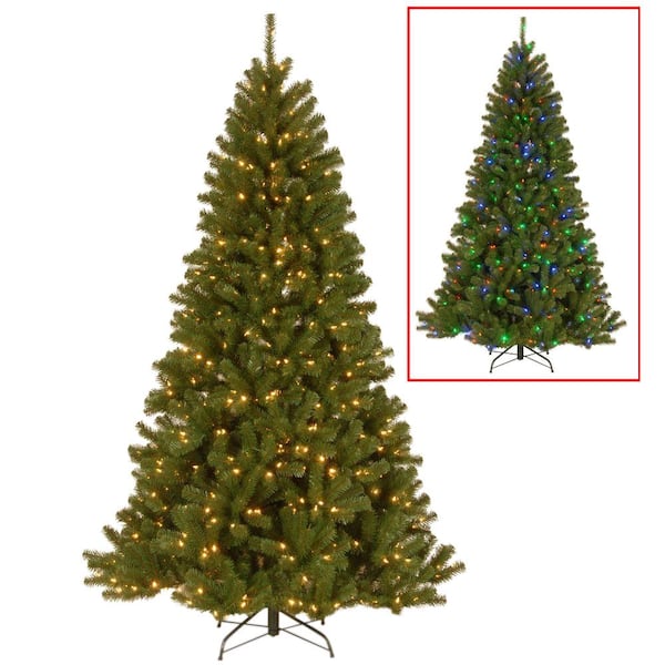 7.5 ft. PowerConnect North Valley Spruce Artificial Christmas Tree with  Dual Color LED Lights