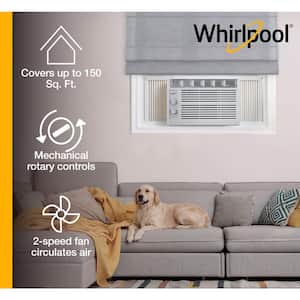 5,000 BTU 115V Window Air Conditioner Cools 150 Sq. Ft. with Dehumidifier in White