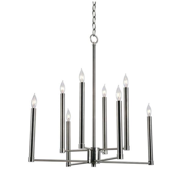 Kenroy Home Candelabrum 8-Light Steel Chandelier