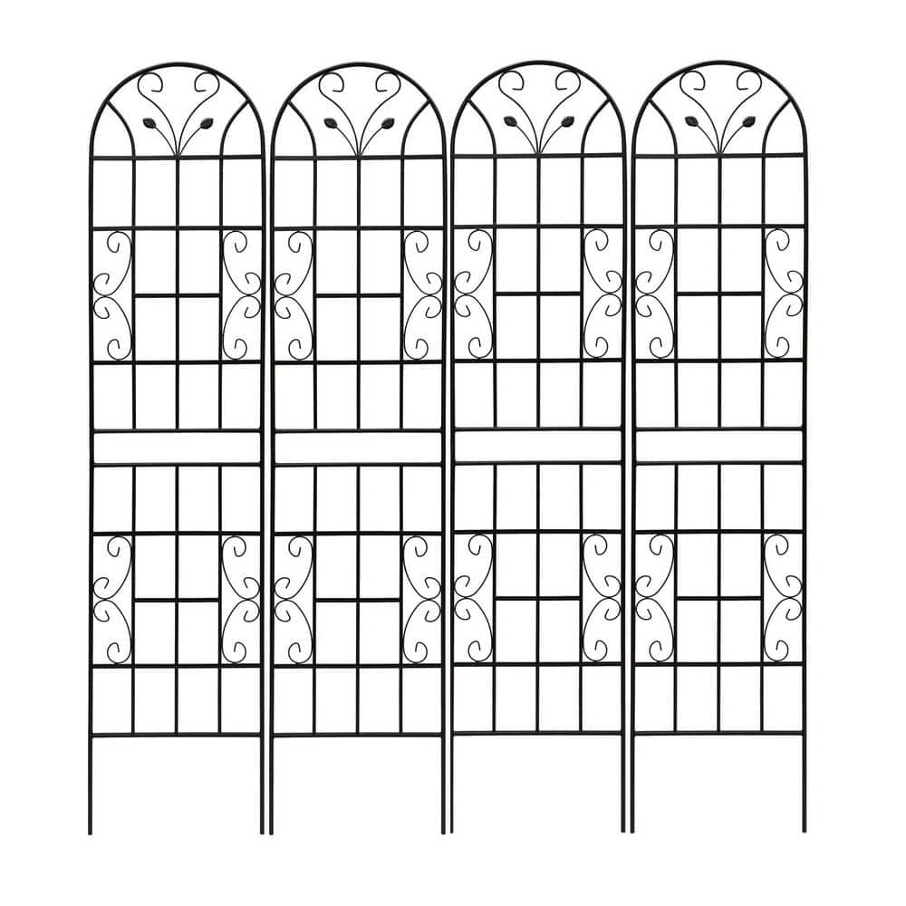 87 in. H Outdoor Garden Trellis Rustproof Climbing Plants Support in Black (4 Pack) price history on PriceWatchPro